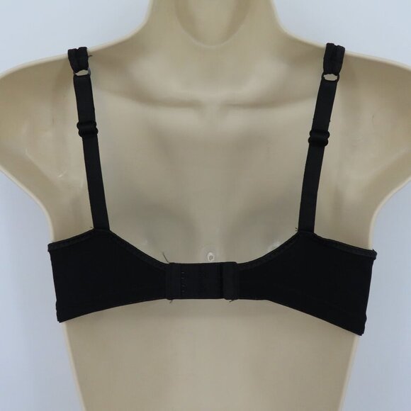 Vintage Barely There 36B Style 4328 Solid Black Underwire Microfiber Bra NEW NWT - Picture 7 of 15